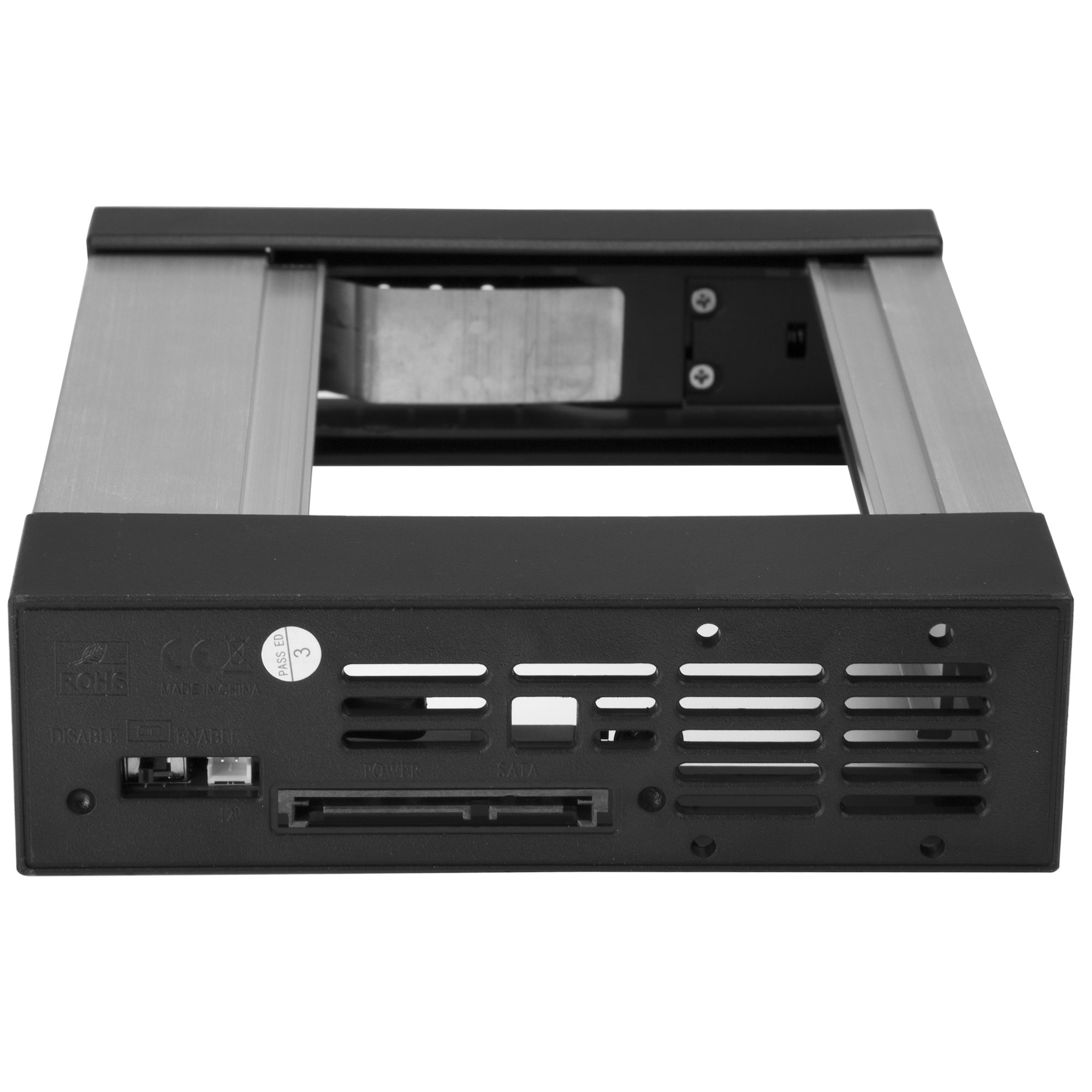 STARTECHCOM 13,34cm5,25Zoll auf 8,89cm3,25Zoll Festplatten Wechselrahmen 3,5Zoll SATASAS LaufwerkeTraegerlosSASSATA Backplane