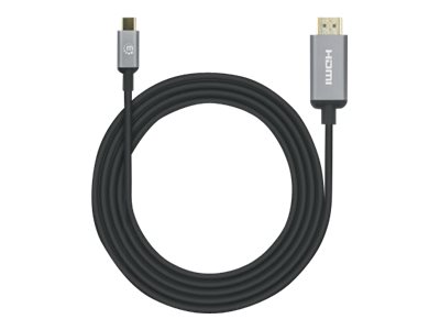MANHATTAN 4K60Hz USB-C auf HDMI-Adapterkabel USB-C-Stecker auf HDMI-Stecker 2m vergoldete Kontakte schwarz