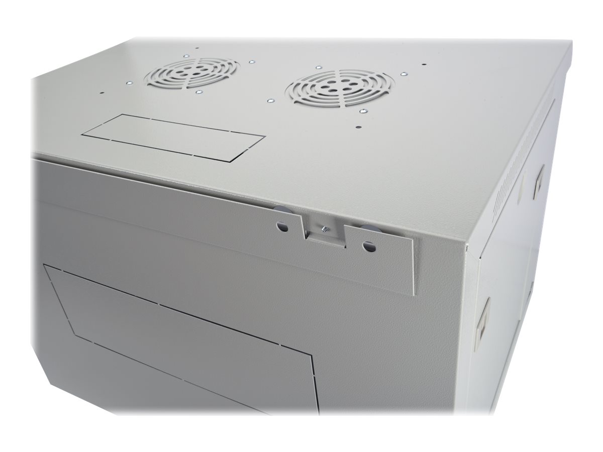 DIGITUS 48,3cm 19Zoll Wandschrank 9HE SoHoline RAL7035 grau ohne Boden 505mmx600mmx450mm