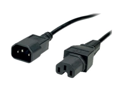 VALUE Netzkabel IEC320/C14 Stecker - C15 Buchse schwarz 1,8m