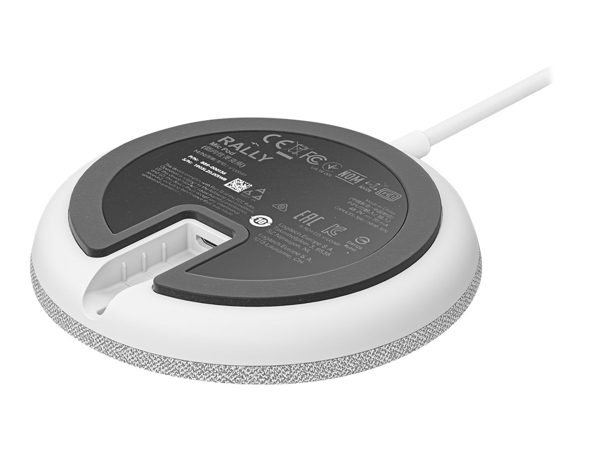 Logitech Rally Mic Pod Mikrofon Weiss
