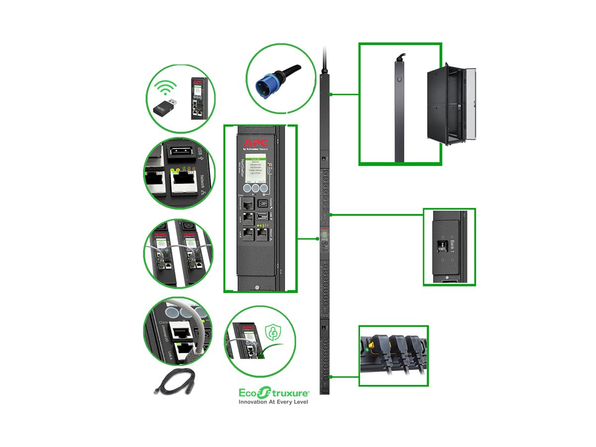 APC Rack PDU 9000 Switched ZeroU 32A 230V 21 C13 & 3 C19