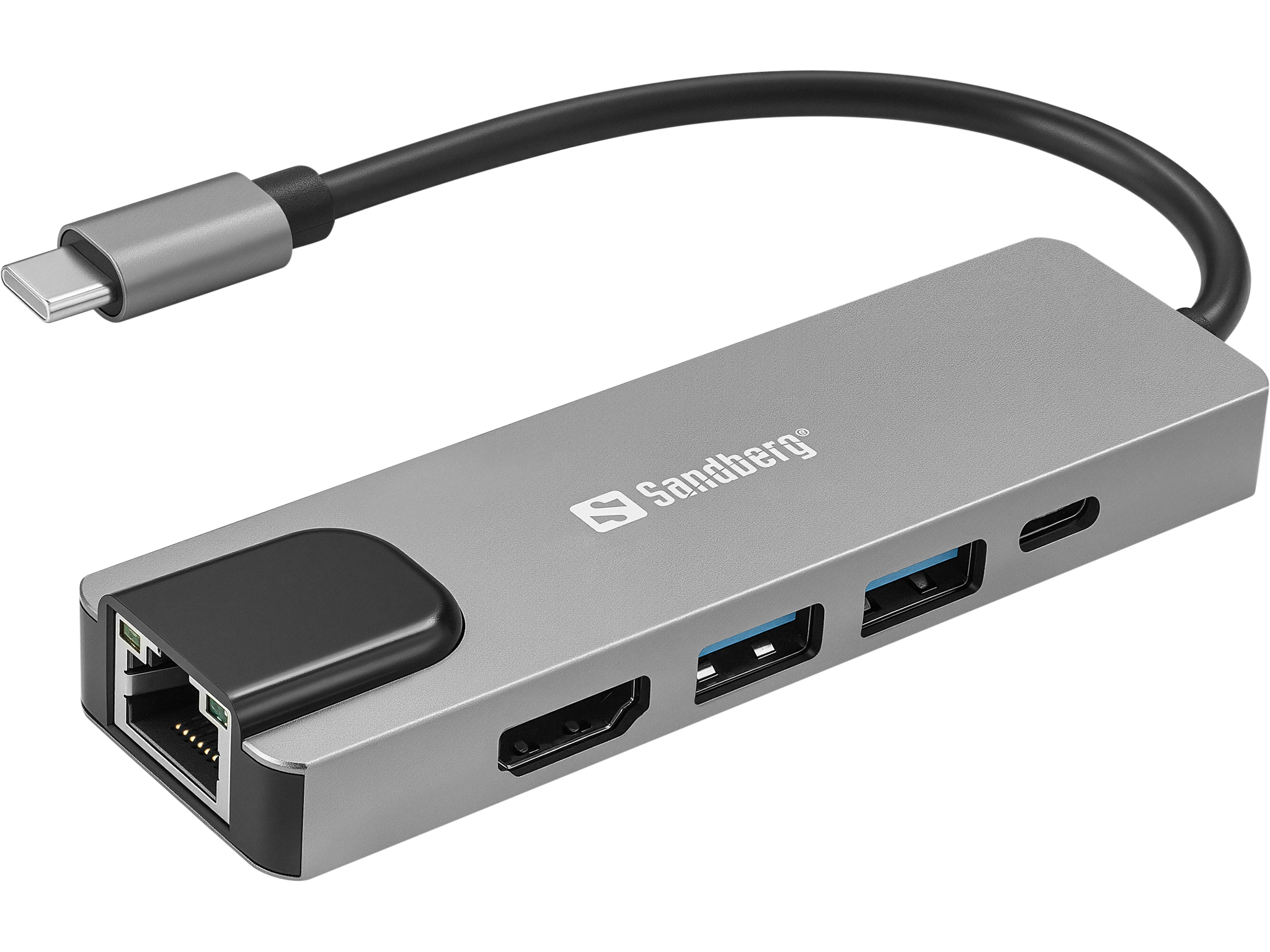 SANDBERG USB-C 5in1 Travel Dock USB-C HDMI 1GbE