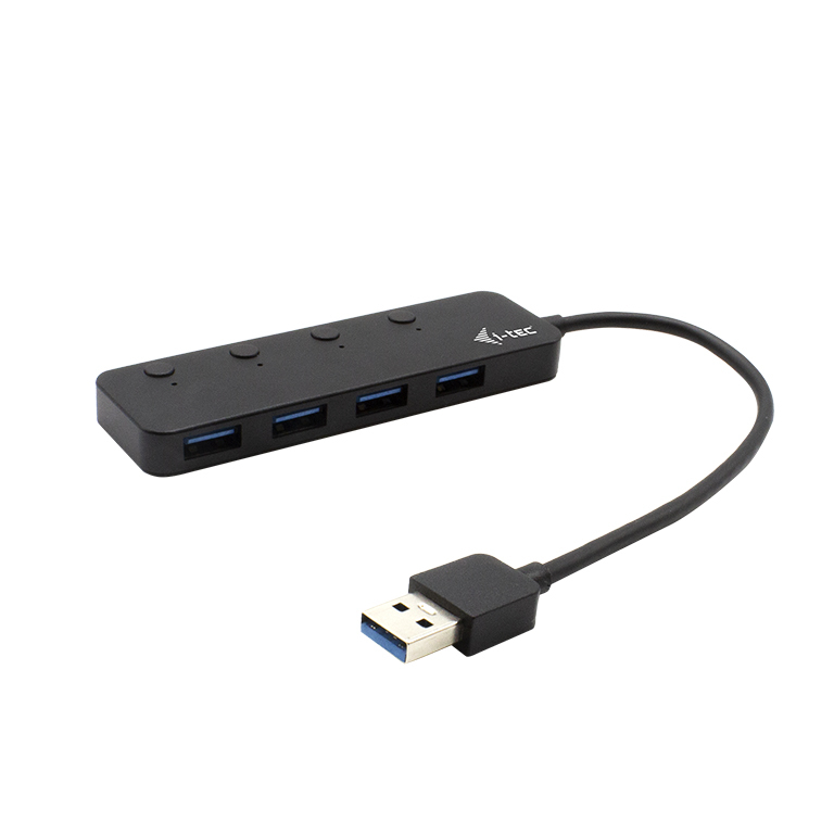 ITEC USB 30 Metal HUB 4 Port mit einzelnen Ein AusSchaltern 4x USB 30 Port mit Unterstuetzung fuer schnelles Aufladen BC 12