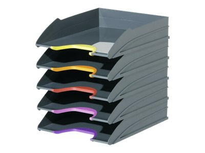 5 DURABLE Briefablagen VARICOLOR® dunkelgrau 5 DURABLE Briefablagen VARICOLOR® dunkelgrau