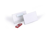 25 DURABLE Namensschilder mit Magnet 7,5 x 4,0 cm