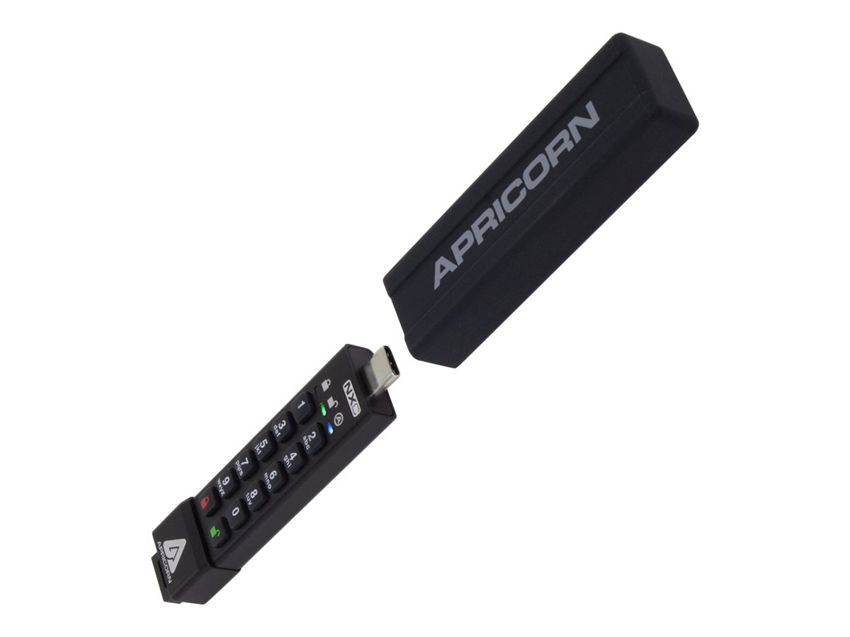 Apricorn USB-Stick Aegis Secure Key 3NXC - USB Typ-A 3.2 Gen 1 - 4 GB - Schwarz