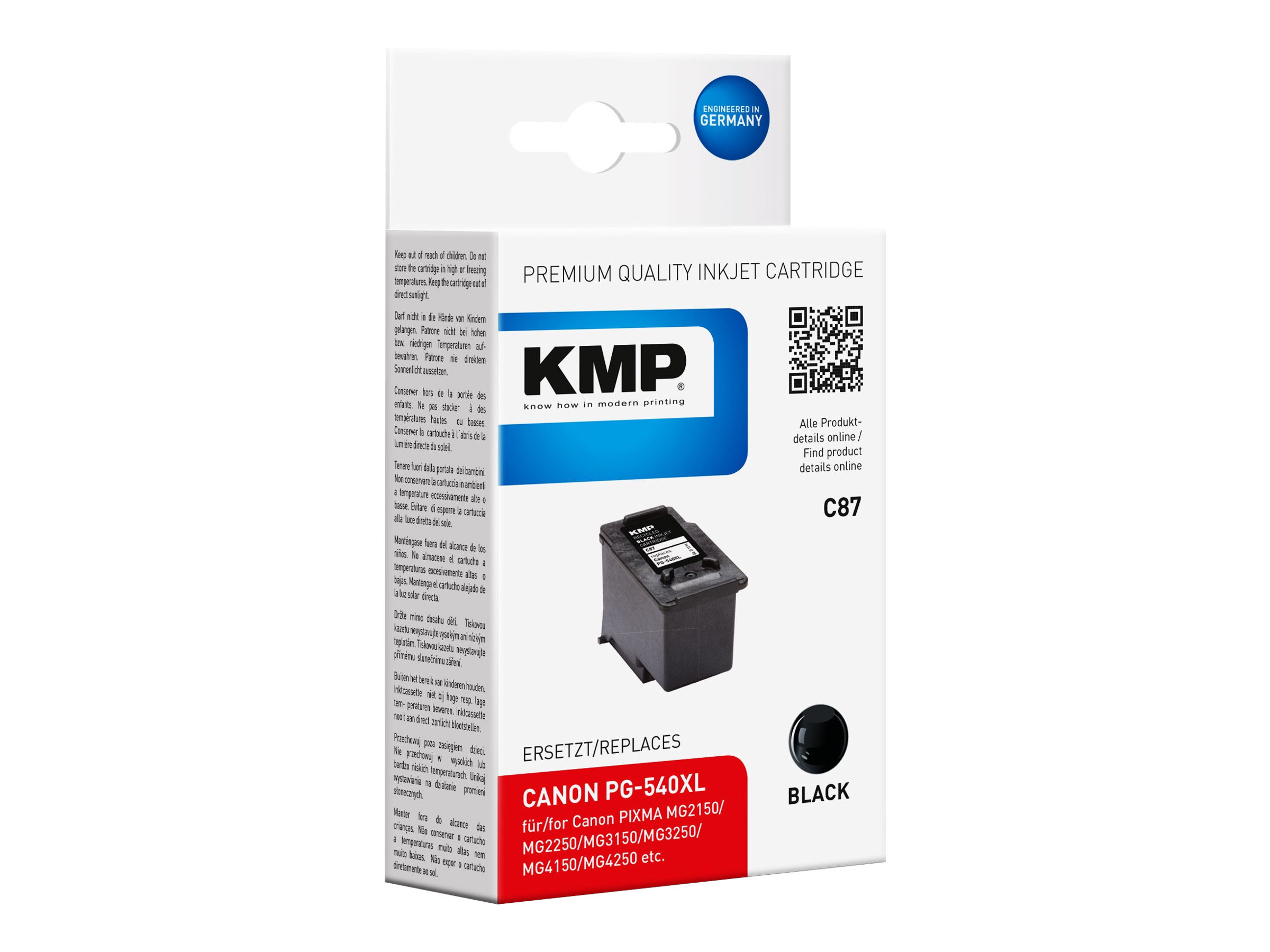 KMP C87  schwarz Druckkopf kompatibel zu Canon PG-540XL