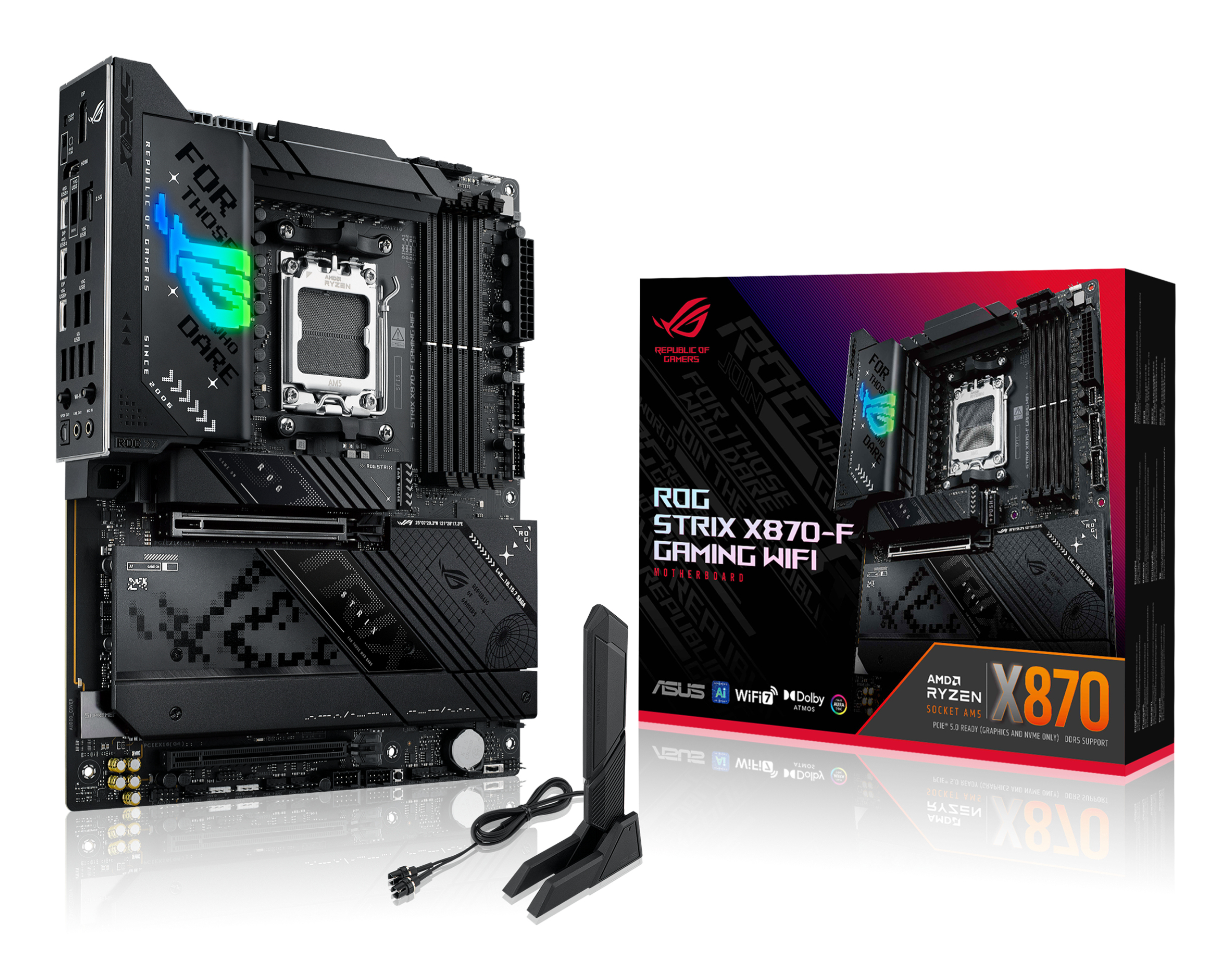 ASUS ROG STRIX X870-F GAMING WIFI Wi-Fi 7 USB-C 3.2 Gen 2x2 2.5 Gigabit LAN