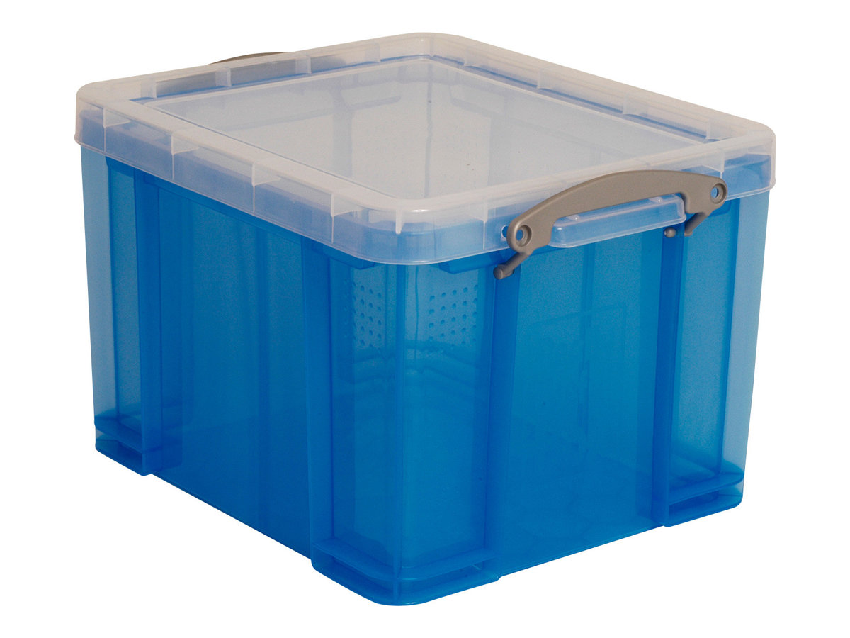 Really Useful Box Aufbewahrungsbox 35,0 l transparent, blau 48,0 x 39,0 x 31,0 cm Really Useful Box Aufbewahrungsbox 35,0 l transparent, blau 48,0 x 39,0 x 31,0 cm