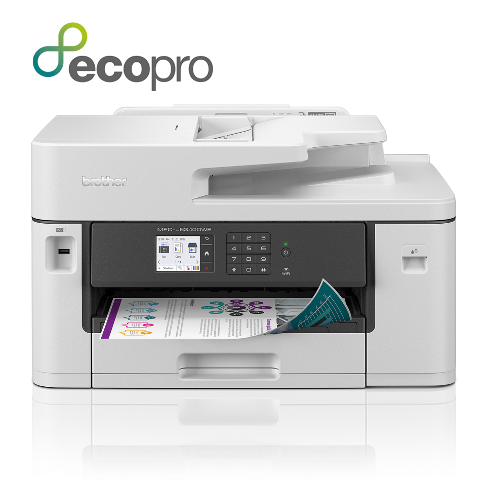 BROTHER MFCJ5340DWE A3 ECOPRO Inkjet Multifunction Printer 4in1 2821ppm 1200x4800dpi