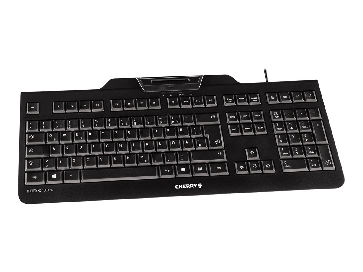 CHERRY KC1000 SC corded Security Keyboard USB ultraflat black mit integriertem Smartcard-Terminal (DE)