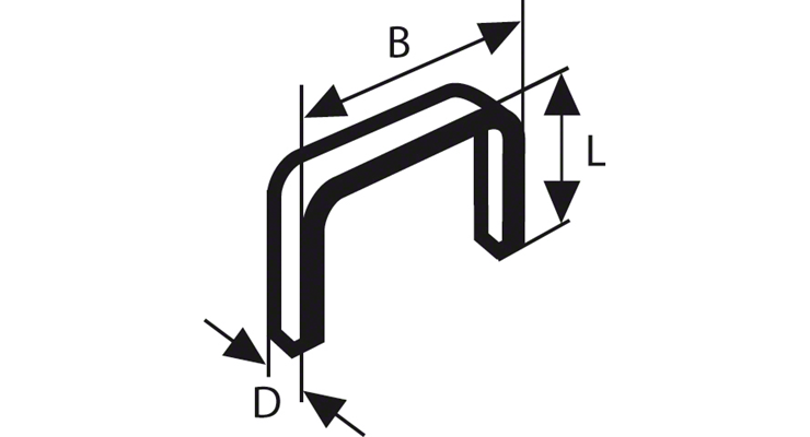 BOSCH Tackerklammern Typ 53 12 mm, 1000 St