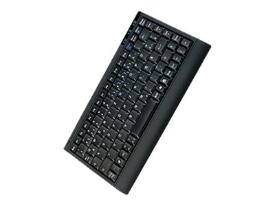 KEYSONIC ACK-595C+  Mini-Tastatur schwarz in flacher Bauform geringe Abmessungen Soft-Touch-Membrantechnologie Status-LEDs (DE)