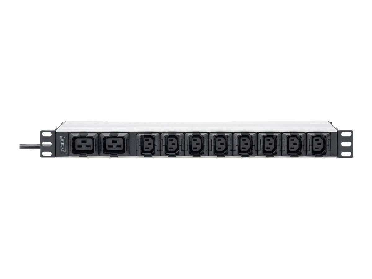 DIGITUS 1U Aluminum PDU rackmountable 8xC13 2xC19 16A 230VAC 50/60Hz IEC C20 plug DIGITUS 1U Aluminum PDU rackmountable 8xC13 2xC19 16A 230VAC 50/60Hz IEC C20 plug