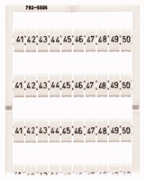 Wago WMB Bezeichnungskarte 793-5506 Aufdruck 41-50 Wago WMB Bezeichnungskarte 793-5506 Aufdruck 41-50