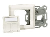 Equip Unterputzdose Frontplatte 2 Keystone 45 RAL 9010 Polybeutel