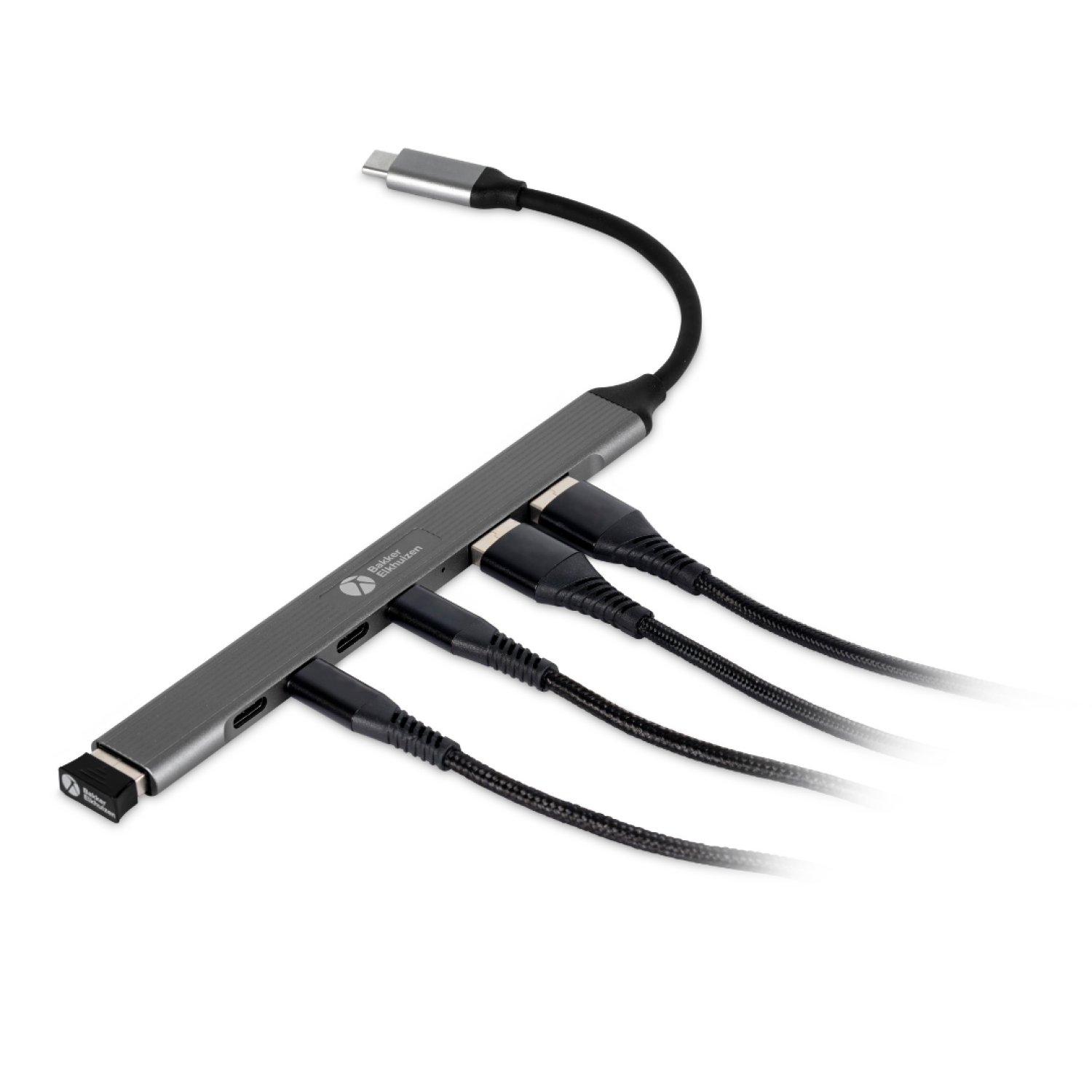 Bakker USB-C Hub 7-in-1 4xUSB-C 2xUSB-A2.0 1xUSB-A3.0