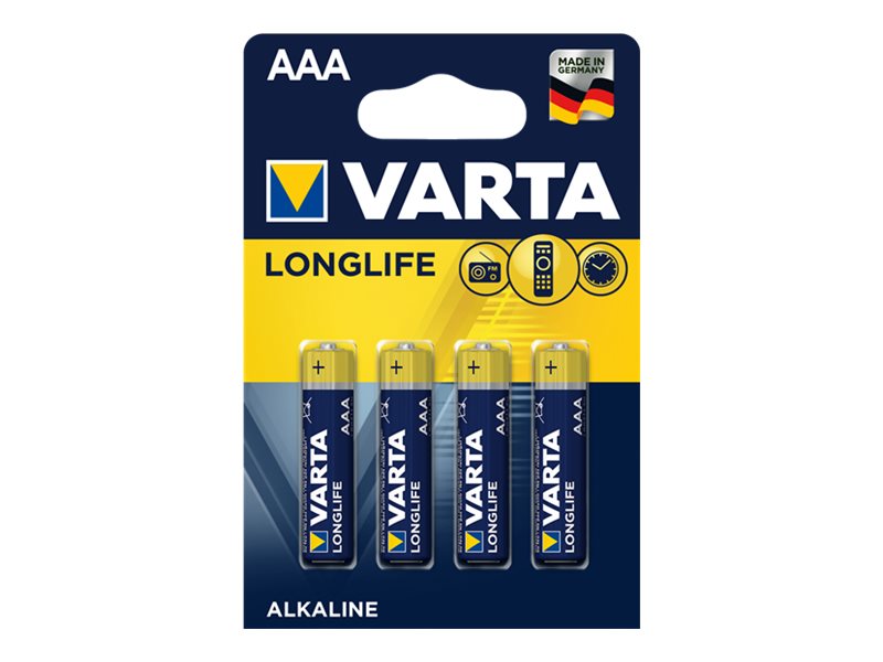 4 VARTA Batterien LONGLIFE Micro AAA 1,5 V 4 VARTA Batterien LONGLIFE Micro AAA 1,5 V