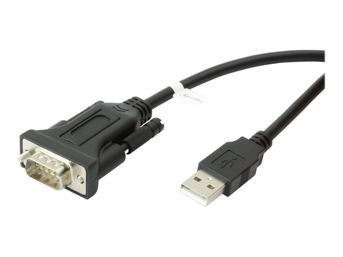 TECHLY USB Seriell Konverter RS 232 zum Anschluss eines seriellen Geraets an den USB Port BLISTER verpackt 15 Meter