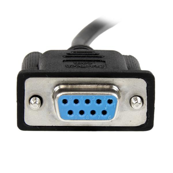 STARTECHCOM 2m Black DB9 RS232 Serial Null Modem Cable FF