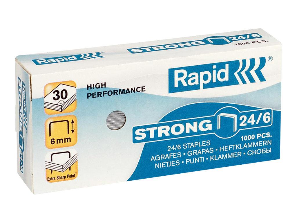 1.000 Rapid Heftklammern Strong 24/6 1.000 Rapid Heftklammern Strong 24/6
