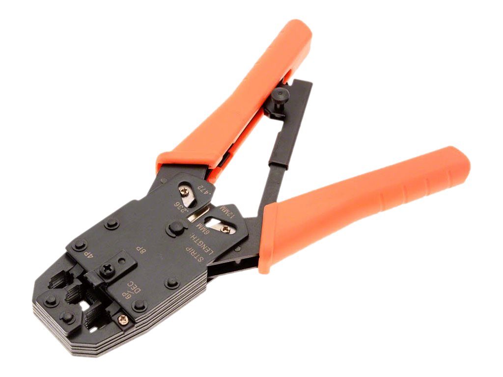 helos Crimpzange fuer RJ12/RJ45- bzw. 4P/6P/6PDEC/8P-Stecker, mit Ratsche helos Crimpzange fuer RJ12/RJ45- bzw. 4P/6P/6PDEC/8P-Stecker, mit Ratsche