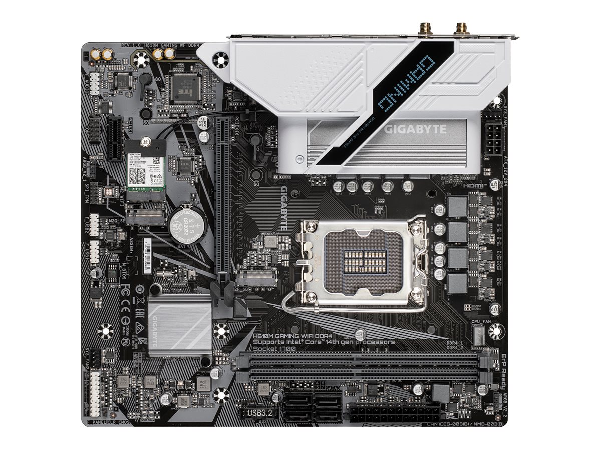 GIGABYTE H610M GAMING WF LGA1700 2xDDR4 4xSATA 2xM.2 1xHDMI 2xDP