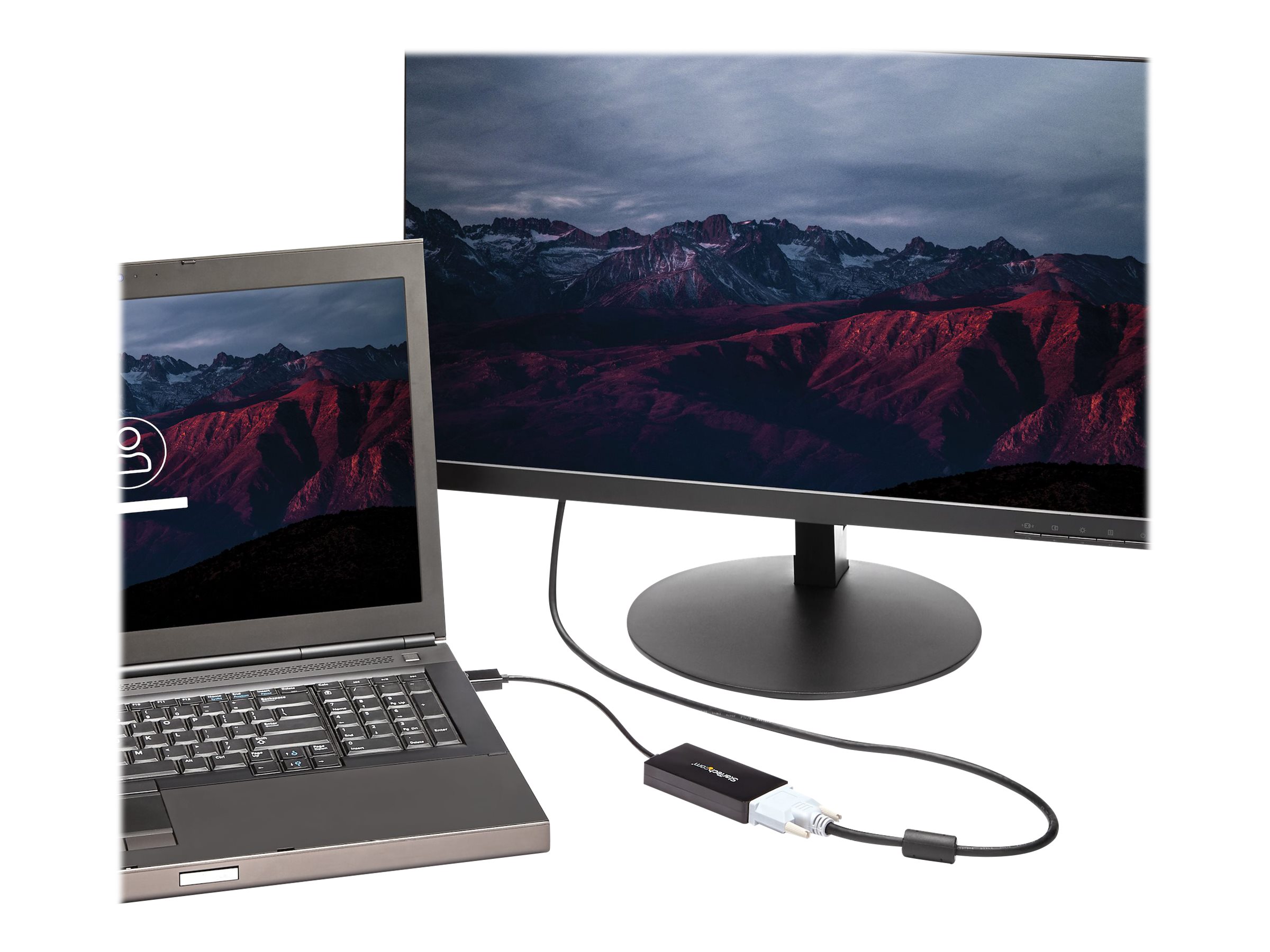 STARTECHCOM Travel AV adapter 3in1 DisplayPort to VGA DVI or HDMI converter