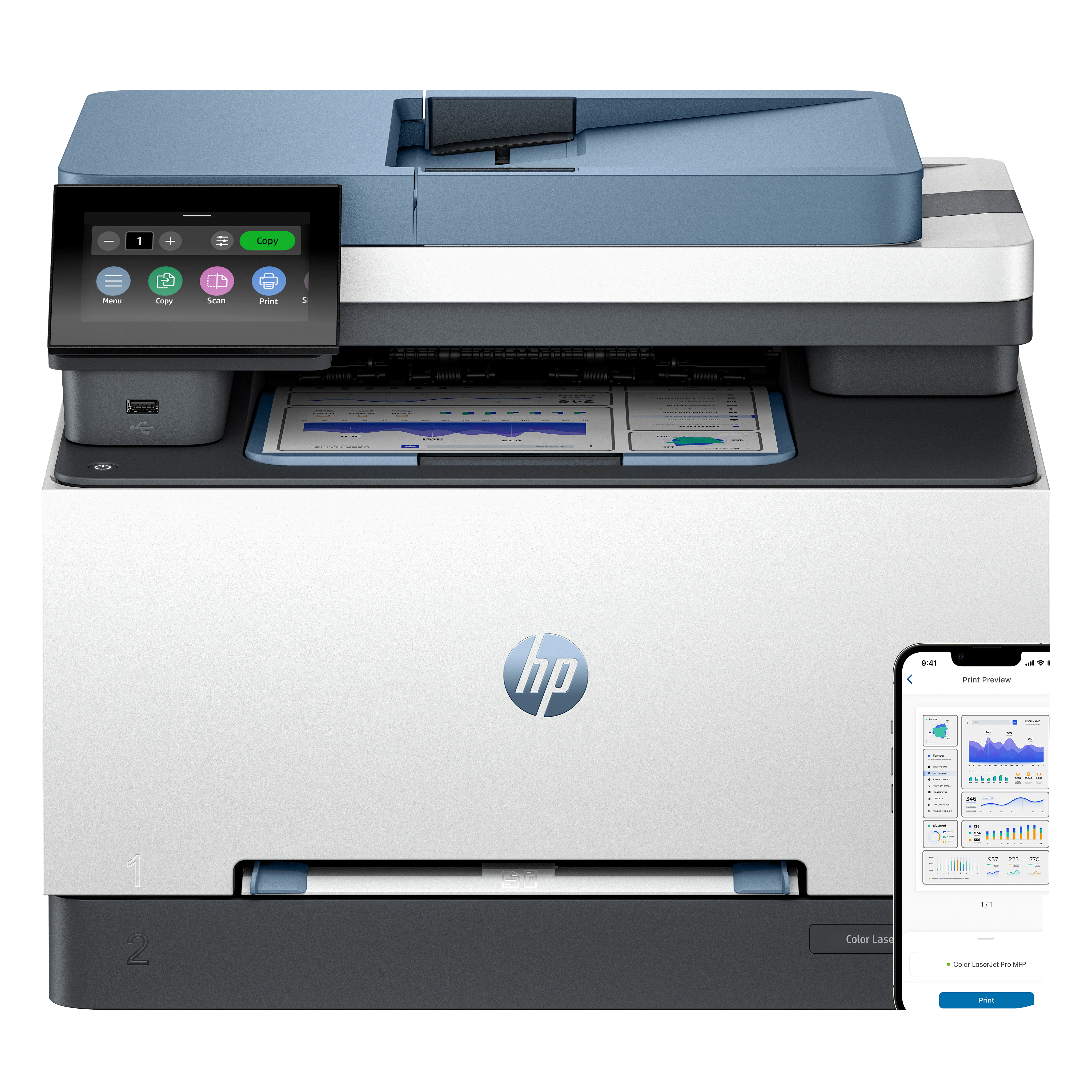 HP Color LaserJet Pro MFP 3302 fdwg 4 in 1 FarblaserMultifunktionsdrucker weiß