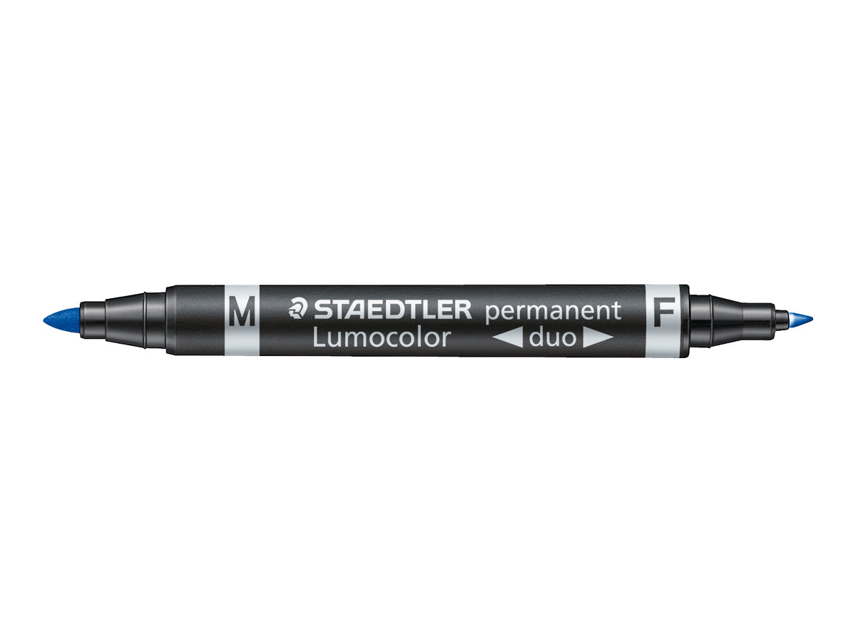 STAEDTLER Lumocolor duo Permanentmarker blau 0,6 - 1,5 mm, 10 St. STAEDTLER Lumocolor duo Permanentmarker blau 0,6 - 1,5 mm, 10 St.