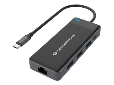 CONCEPTRONIC 71 Dock USBC2xHDMI3xUSBAGbE 25cm gr