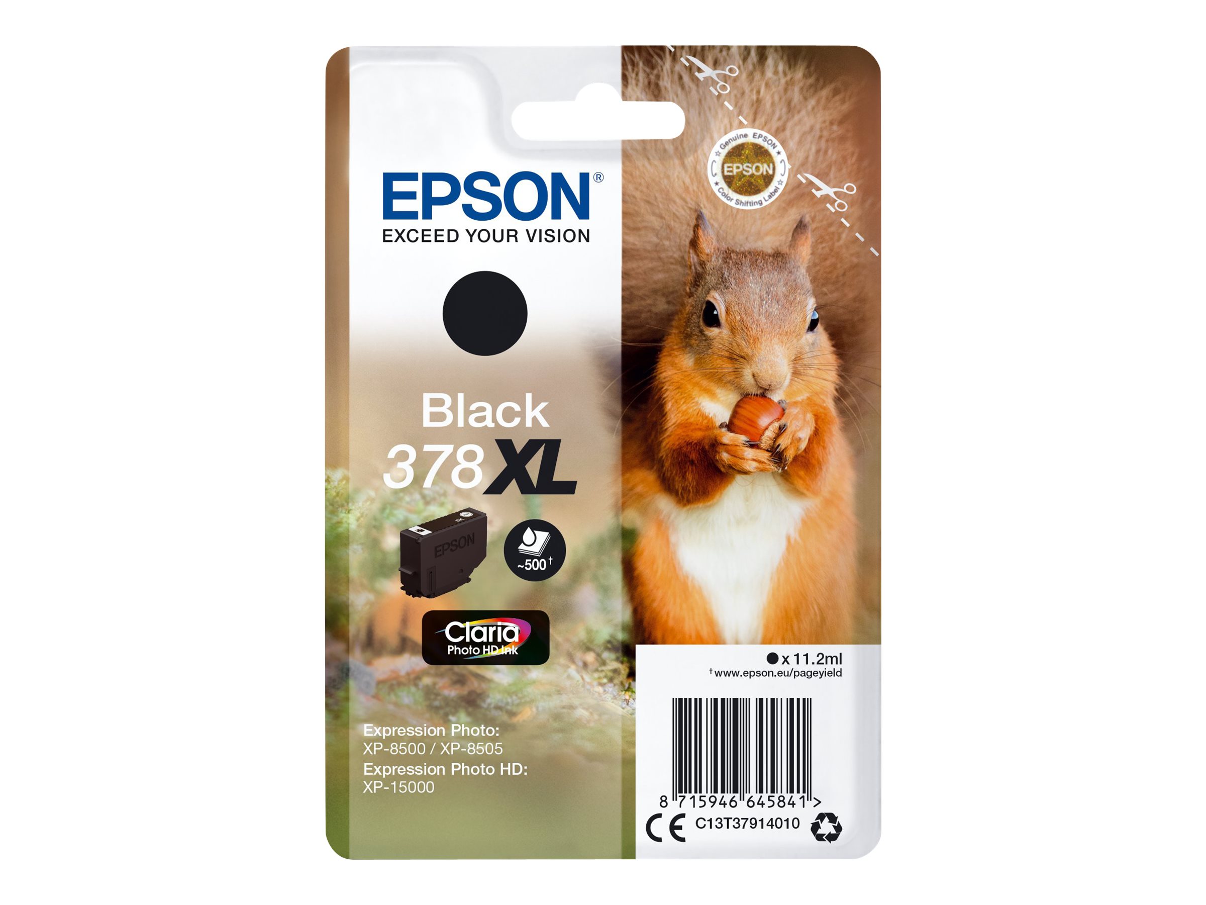 C13T37914010 EPSON XP Tinte black HC 500
