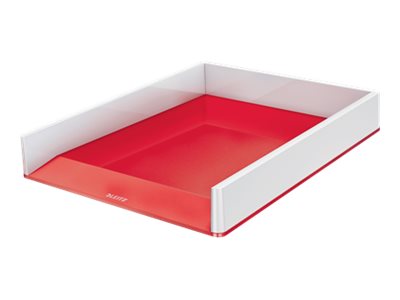 LEITZ Briefablage WOW Duo Colour perlweiss/rot