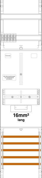 f-tronic Zählerfeld Z1B-16L 1-feldrig H 1050mm 1-3.HZ