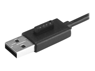 StarTech.com Mobiler 4-Port-USB 2.0-Hub mit integriertem Kabel - Kompakter Mini USB Hub - Hub - 4 Anschlüsse