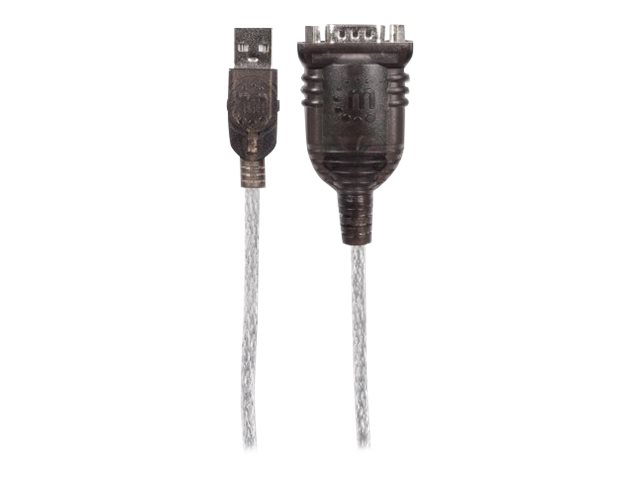 MANHATTAN USB RS232 Seriell Konverter Verbindet ein serielles Geraet mit dem USB Port FTDI FT232RL-Chipsatz 0,45 m Polybag