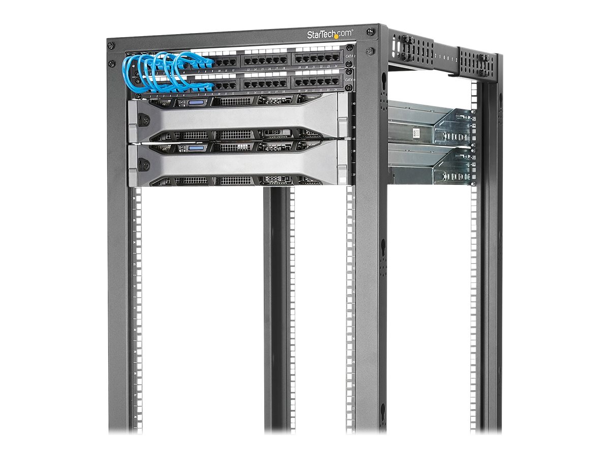 STARTECH.COM 48,26cm 19Zoll Serverschrank - 15HE Laborgestell - Tiefenverstellbar zwischen 56 und 102 cm - 544 kg Kapazitat mit Roll