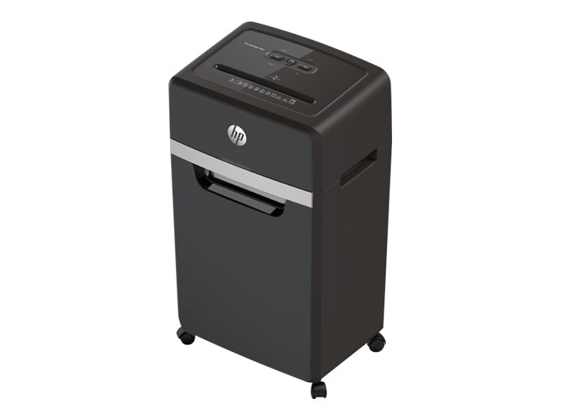 HP Pro Shredder 24CC Aktenvernichter mit Partikelschnitt P-4, 4 x 35 mm, bis 24 Blatt, schwarz