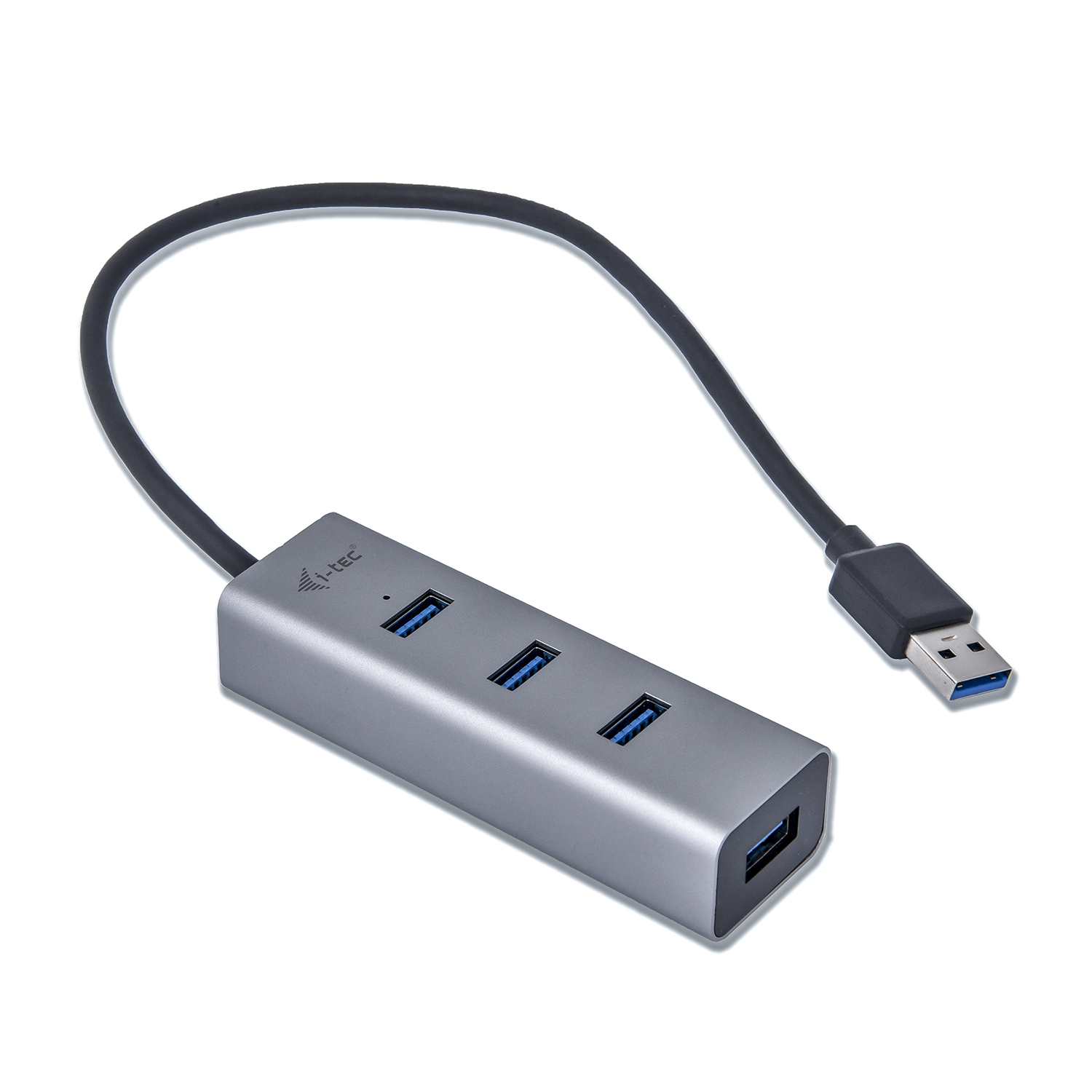 ITEC USB 30 Metal HUB 4 port ohne Netzteil ideal fuer Notebook Ultrabook Tablet PC Unterstuetzt Win und Mac OS