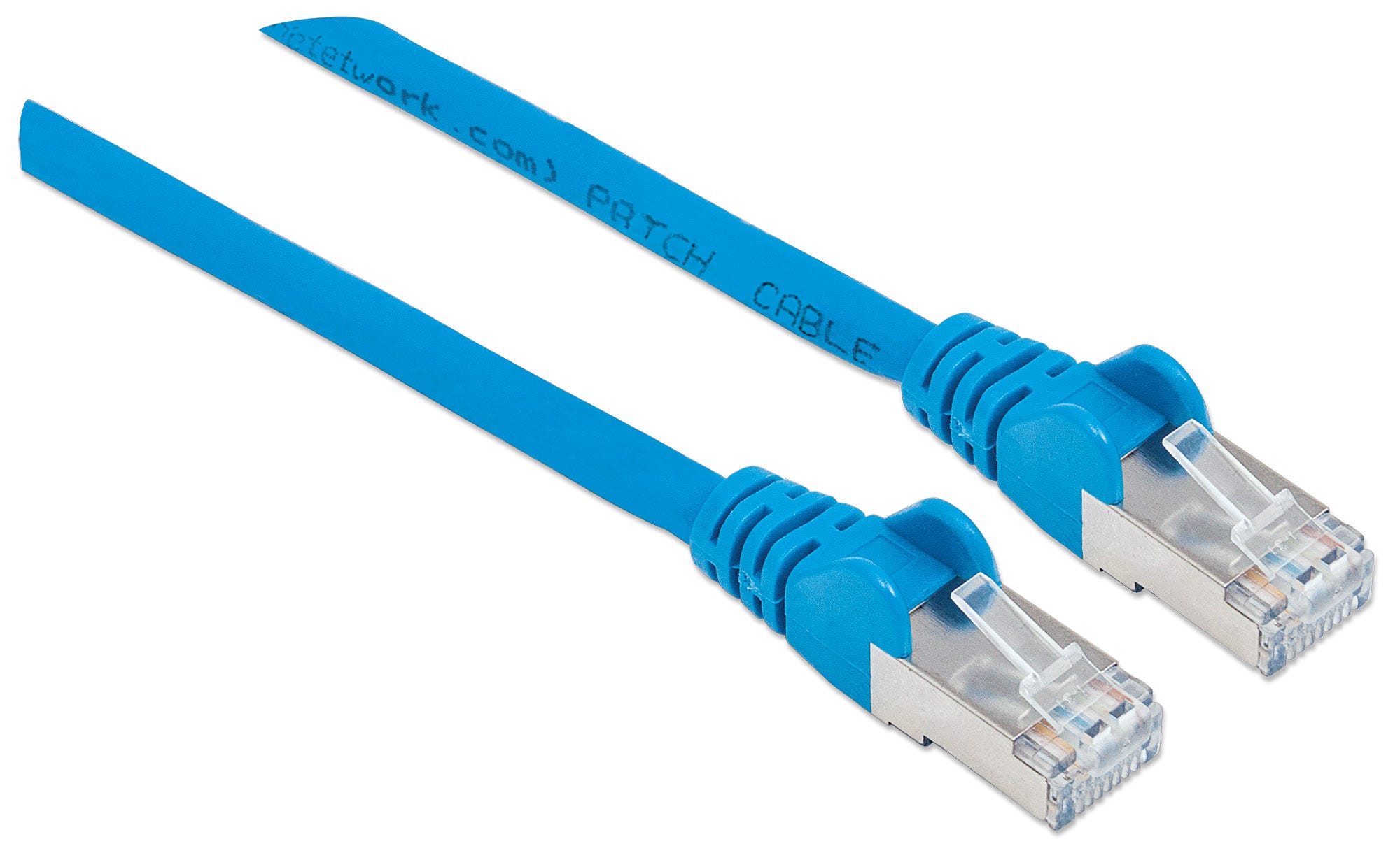 INTELLINET Netzwerkkabel Cat6A SFTP CU LS0H 0,50m Blau RJ45 Stecker RJ45 Stecker Vergoldete Kontakte