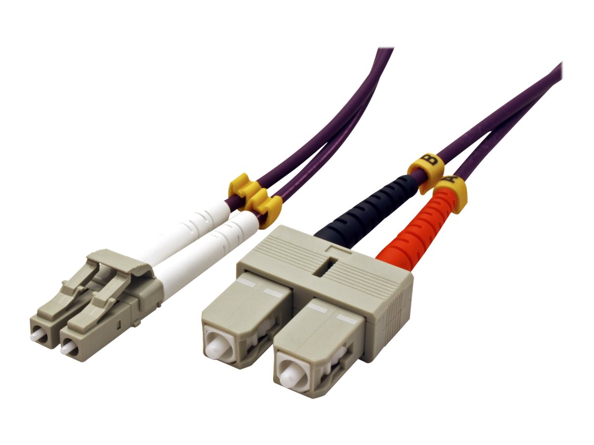 VALUE LWL-Kabel 50/125um OM4 LC/SC violett 1m