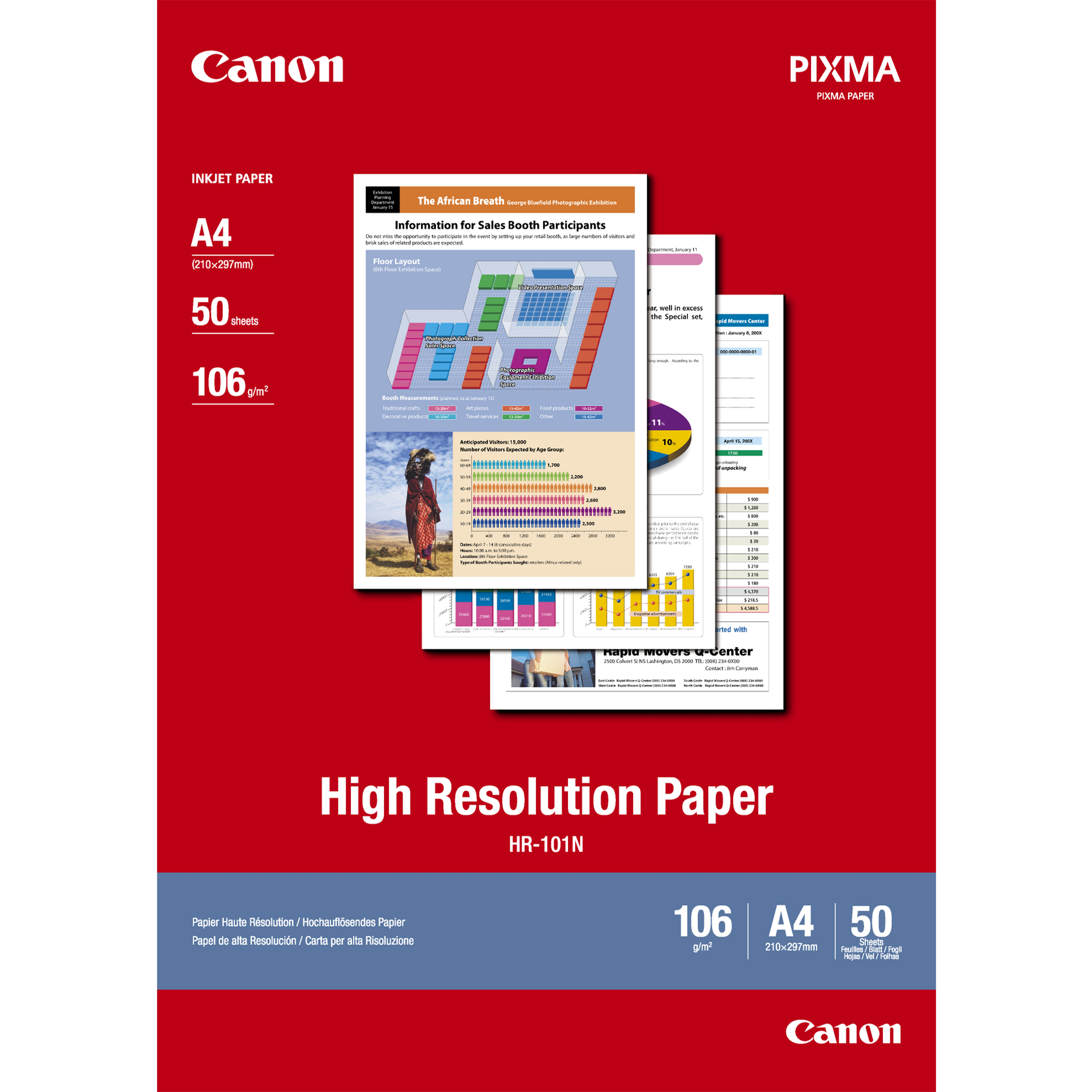 1033A002 CANON Papier A4 210x297mm 50