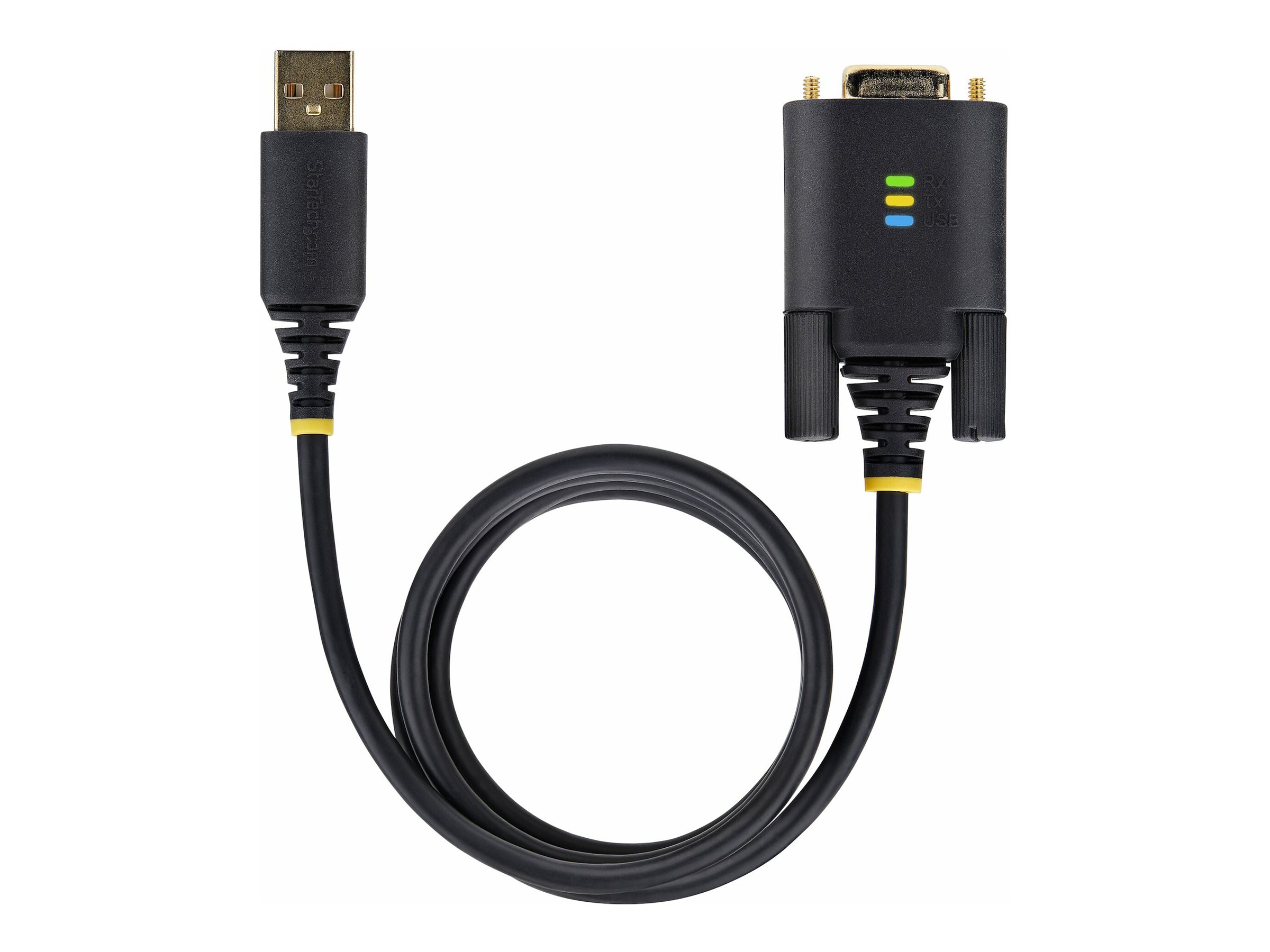 STARTECH.COM 1m USB auf Seriell Adapter COM-Retention FTDI USB-A zu DB9 Kabel USB RS232 Wechselbare Schrauben/Muttern