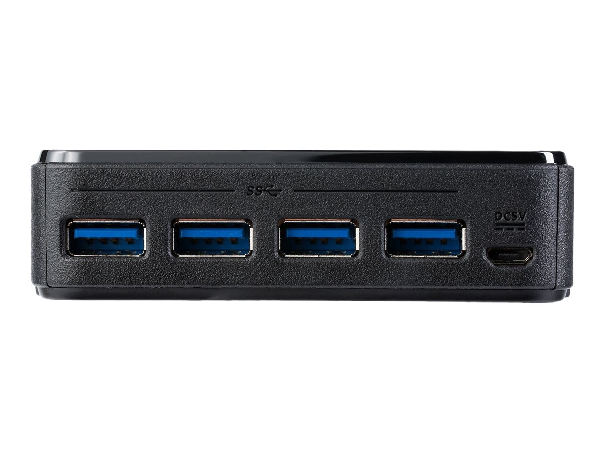 StarTech.com USB 3.0 Sharing Switch 4x4 für Peripheriegeräte - USB Umschalter für Mac / Windows / Linux - 4 Port USB 3.0 Switch - Switch - 4 Anschlüsse