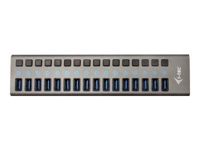 I-TEC USB 3.0 Charging HUB 16port port mit externem Netzadapter 90W 16x USB Ladeport fuer Tablets Notebooks Ultrabooks PC