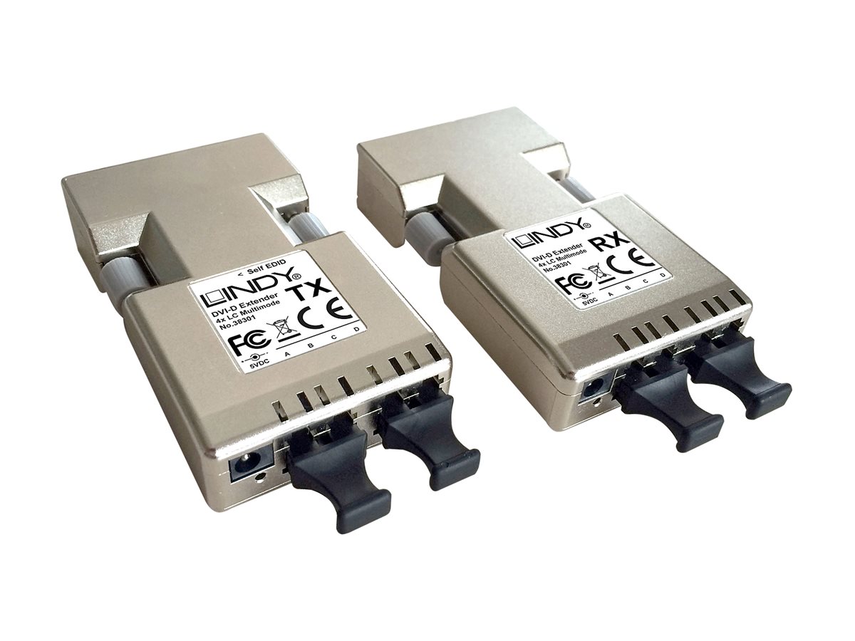LINDY DVI-D Extender 500m Fiber/LWL 2x Duplex LC Multimode 1920x1200 LINDY DVI-D Extender 500m Fiber/LWL 2x Duplex LC Multimode 1920x1200