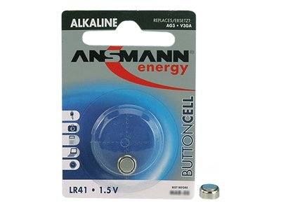 ANSMANN Knopfzelle LR41 AlkaliMangan 1,5 V, 1 St