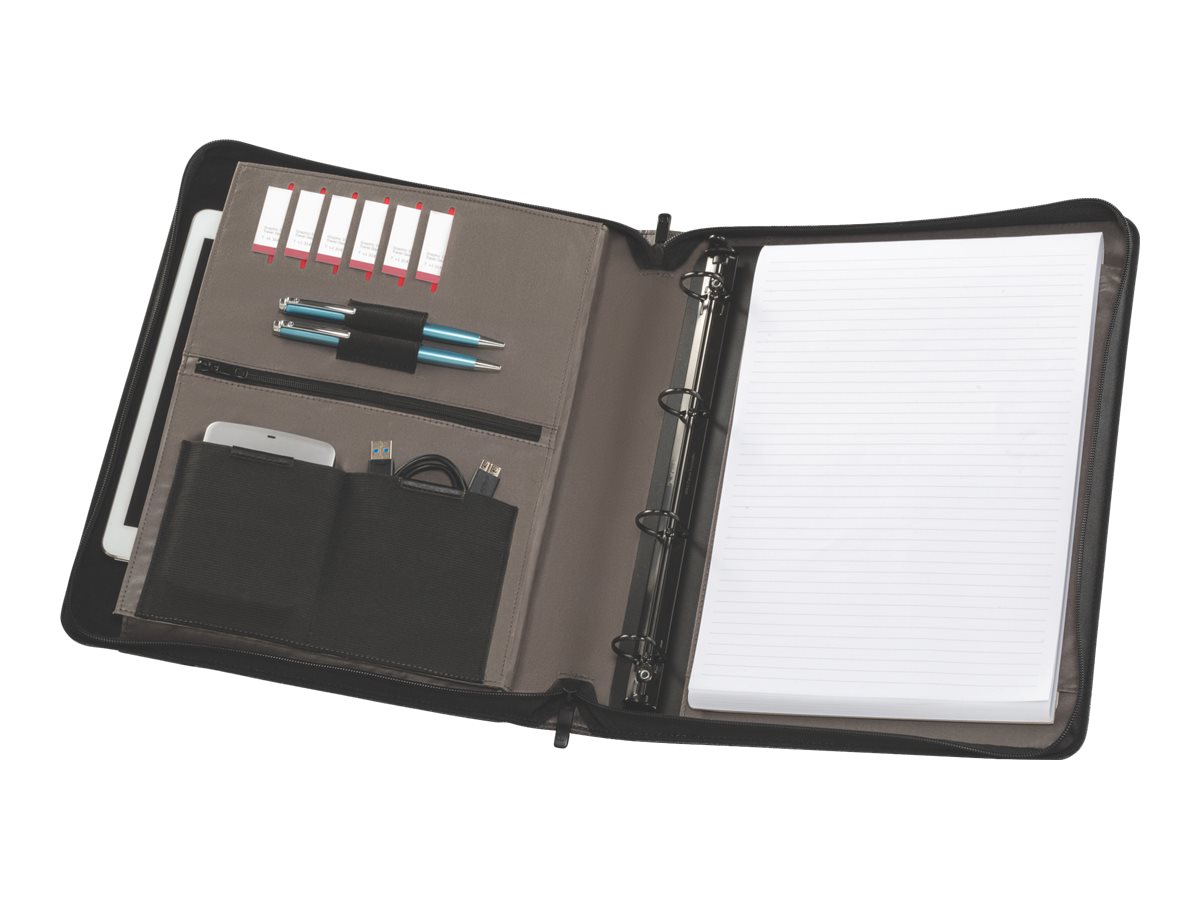 Wenger Affiliate Schreibmappe mit Ringhefter und Tabletfach schwarz