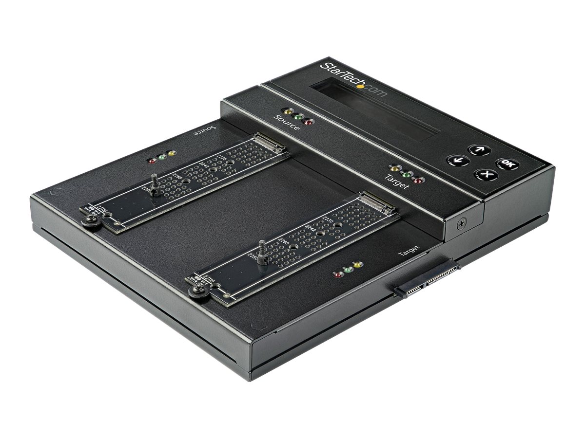 StarTech.com Selbständiger M.2 SATA & M.2 NVMe Duplikator und Löscher - SATA/SSD Festplatten klonen/löschen für M.2 PCIe AHCI/NVMe, M.2 SATA, 2.5/3.5 SATA Laufwerke - HDD cloner, TAA (SM2DUPE11) - Solid-State-Festplatten-Kopier-/Löschsystem - TAA-konform